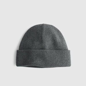 Madewell Cotton-Blend Beanie Charcoal Grey NWT!